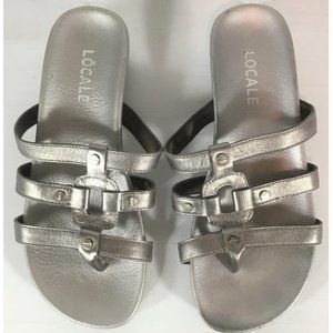 Aldo Silver Leather Sandals
